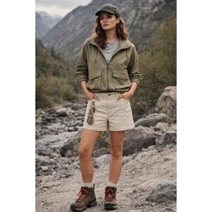 Old Ranch Organic Cotton, 12 Fair Trade Cream Sustainable Gorpcore luxury shorts